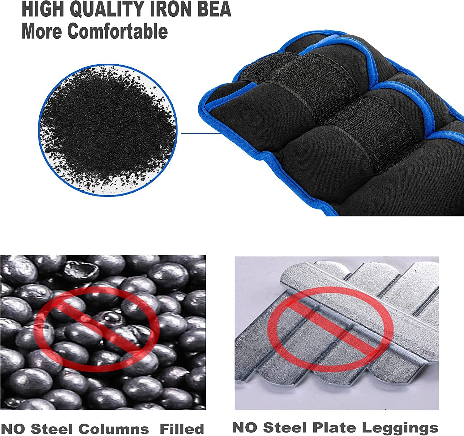 Adjustable Ankle Weights 1 Pair 7 Lb 10 Lbs- Strength Training Wrist & Ankle Arm Wrist Leg Weight Set for Women Men- Removable Weighted Ankle Weights for Gym, Workout & Fitness