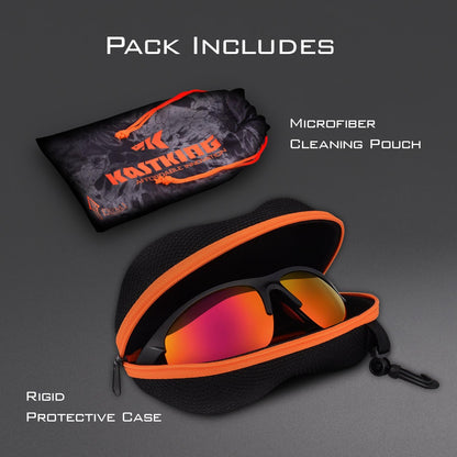 Cuivre Polarized Sport Sunglasses for Men and Women, Matte Blue Frame,Smoke Lens